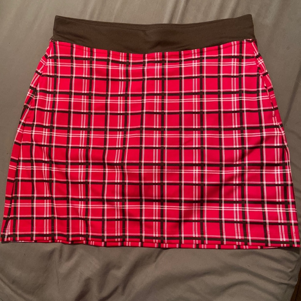 Links Edition Hot Pink Plaid Golf Skort